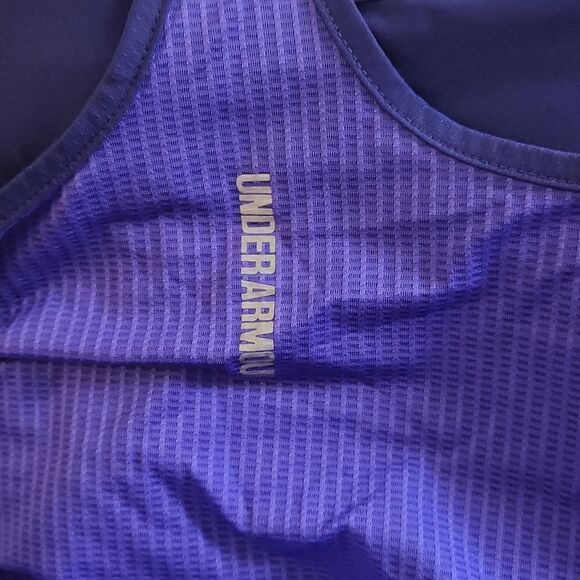 Under Armor Large dark purple raserback tank top. Mesh back - Picture 3 of 8
